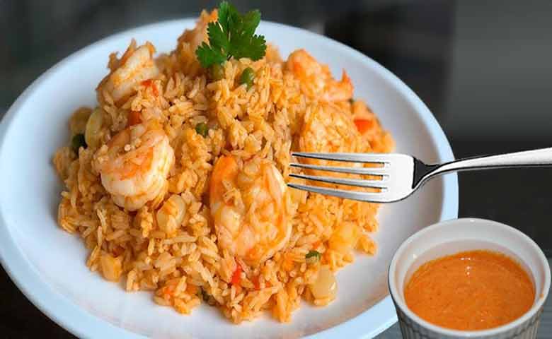 arroz con langostinos