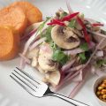 ceviche de champiñones